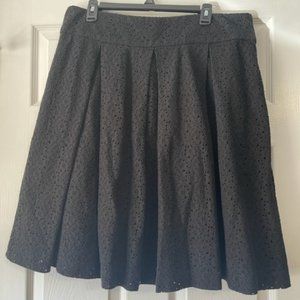 Black Eyelet Lace Skirt